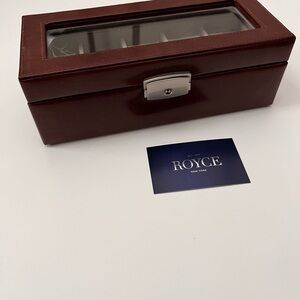 NWT Royce New York Brown Leather Watch Box